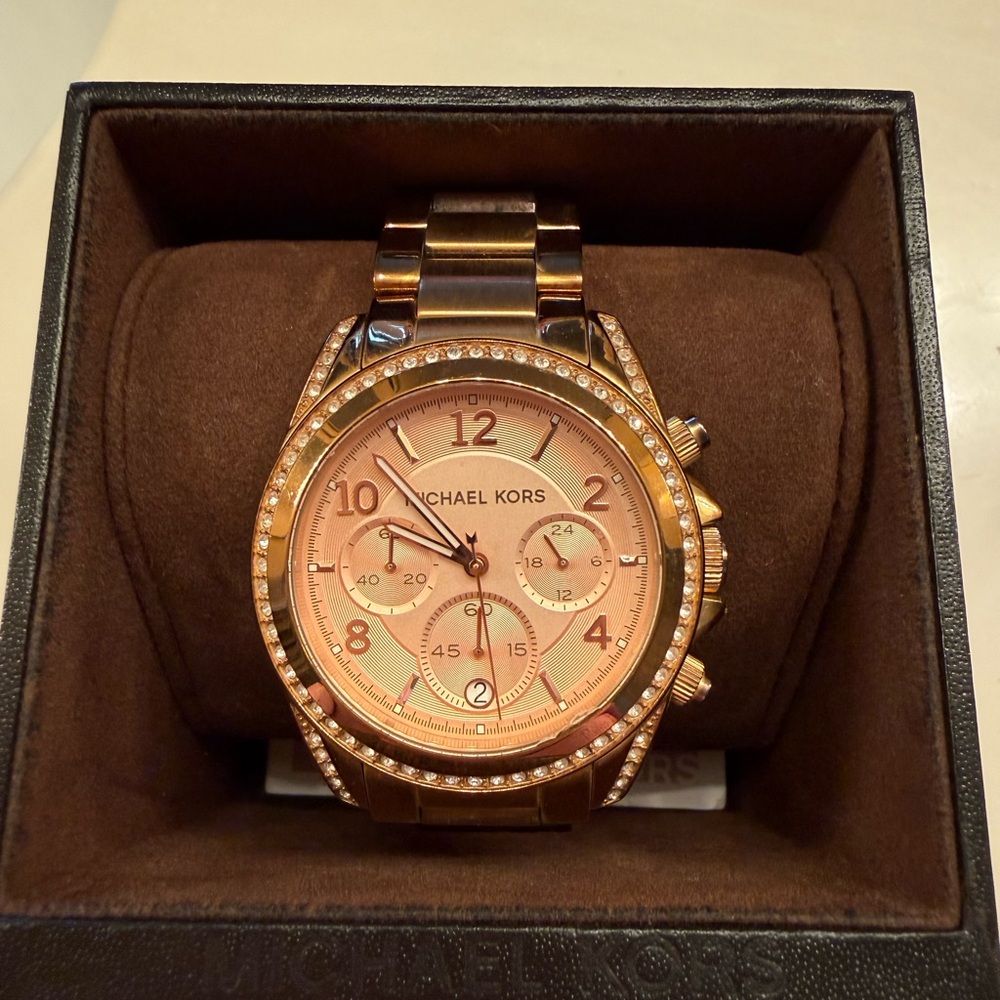 Rose gold Michael Kors watch